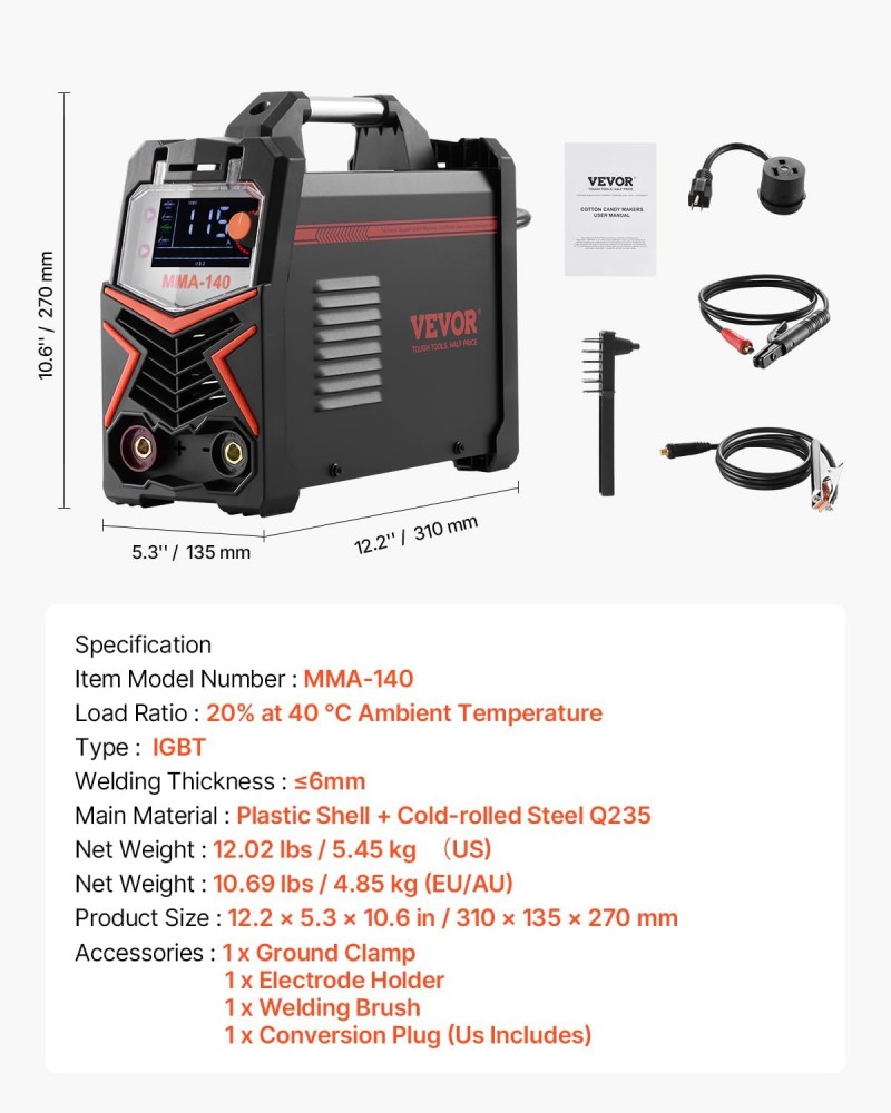 WIG-Schweißgerät Elektroschweißgerät Multifunktionsschweißgerät 4-in-1-Schweißer großes LED-Display – 3