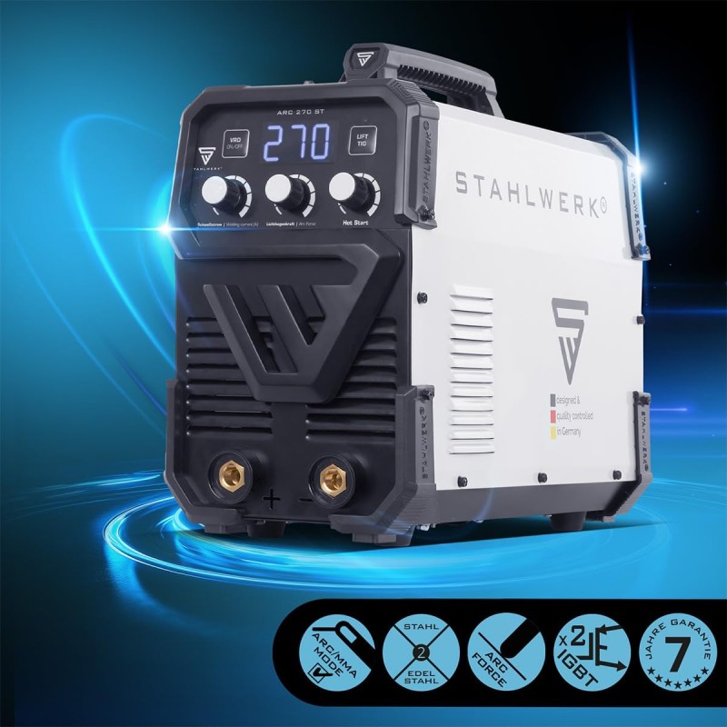 Elektroden-Schweißgerät 270 A MMA E-Hand Schweißen ohne Schutzgas Lift-TIG Inverter 400V Überhitzung – 4