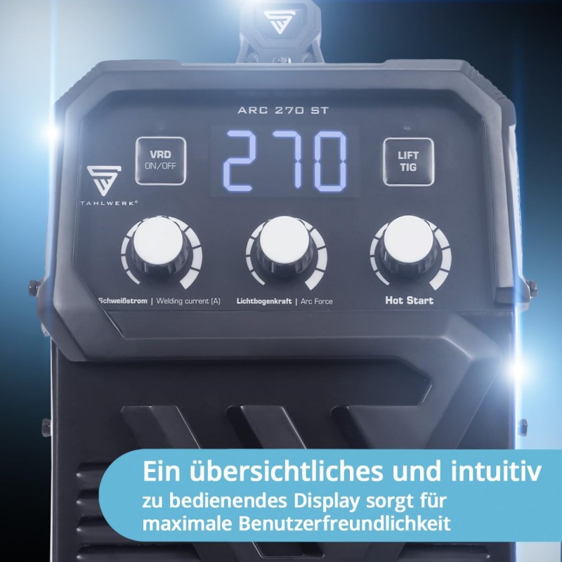 Elektroden-Schweißgerät 270 A MMA E-Hand Schweißen ohne Schutzgas Lift-TIG Inverter 400V Überhitzung – Thumbnail 8