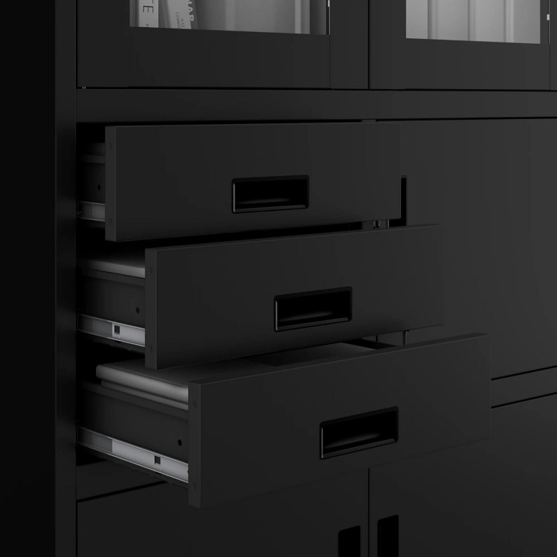 Wertschrank Tresor Metallschrank Tresor Safe Geheimfach Flügeltüren Schubladen Pulverbeschichtung – 3
