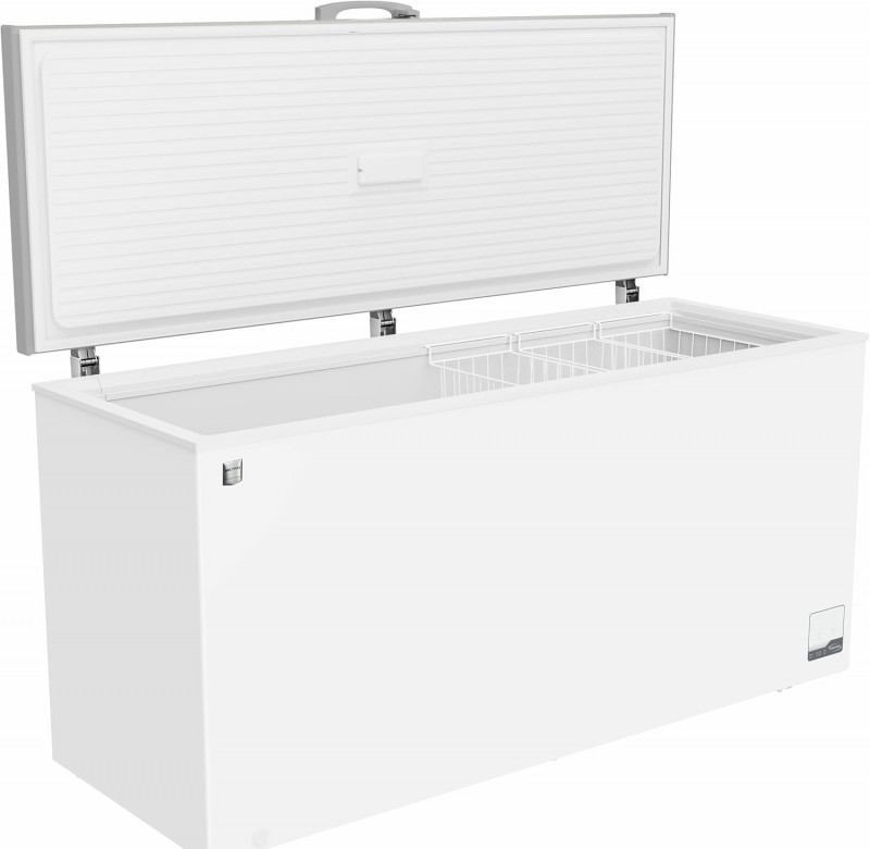Gefriertruhe 700 L 125 W Tiefkühltruhe Kühltruhe 3 Ablagekörbe Türschloss Temperaturalarm Rollen