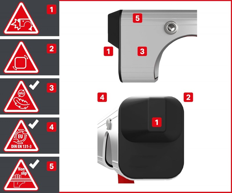 Alugerüst Rollgerüst Arbeitsbühne 5,7 m² Fläche Arbeitshöhe 10 m faltbares Raumgerüst Rollbock Alu – Thumbnail 7