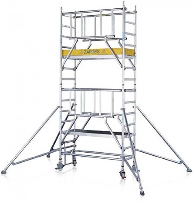 Handwerkergerüst Fahrgerüst Plattform 1,80 x 0,60 m Arbeitshöhe 9,25 m Rollgerüst Malergerüst – 3