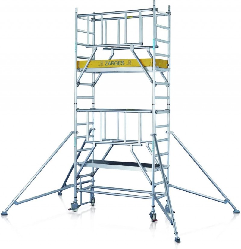 Handwerkergerüst Fahrgerüst Plattform 1,80 x 0,60 m Arbeitshöhe 9,25 m Rollgerüst Malergerüst