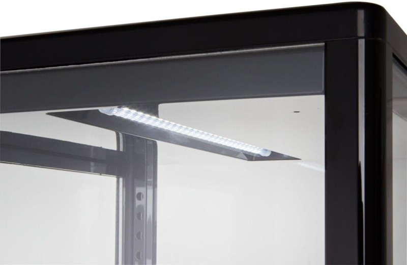Gastro Kühlvitrine 58 Liter Buffet Vitrine +2 °C bis +6 °C mit LED schwarz Kühltheke mit Glastür – 2