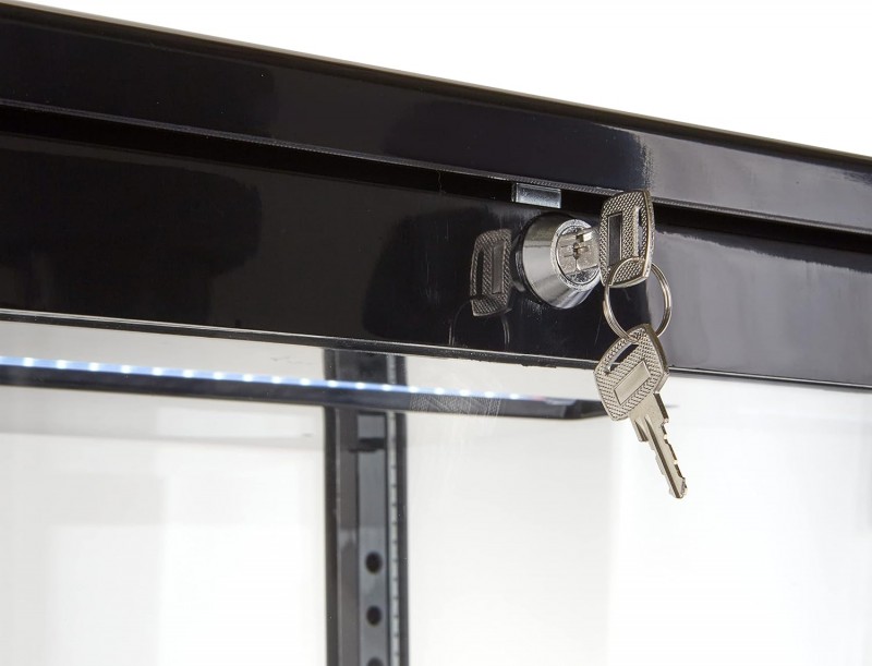 Gastro Kühlvitrine 78 Liter Buffet Vitrine +2 °C bis +6 °C mit LED schwarz  Kühltheke mit Glastür &amp;  – Thumbnail 6