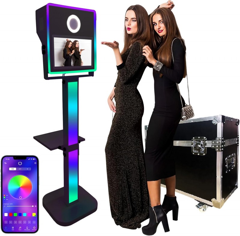Tragbare Spiegel-Fotokabine Fotobox 39,6 cm (15,6 Zoll) Touchscreen Selfie-Photobooth-Maschine DSLR – Thumbnail 8