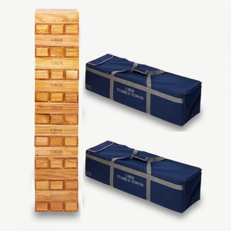 Riesen Yenga 250 Wackelturm XXL bis 250 cm Hartholz Stapelturmspiel 100% Indien Öko Jumbo schult Mot