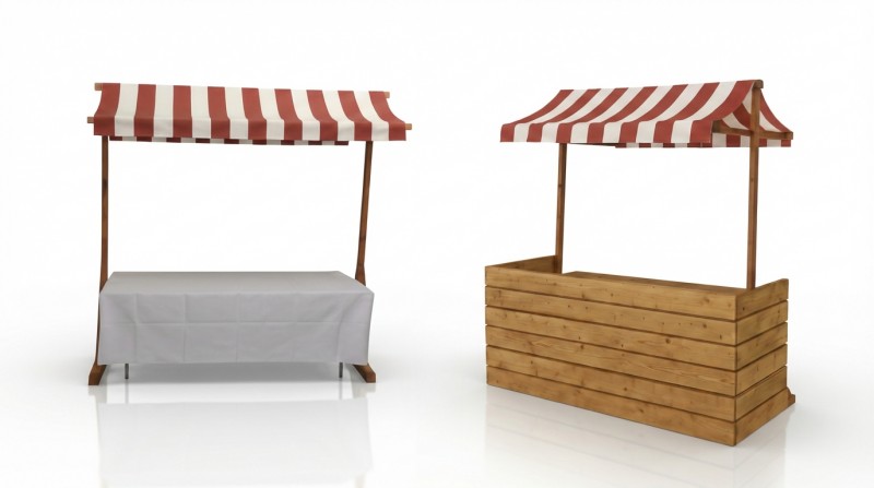 Nostalgischer Marktstand mieten – Candy Bar &amp; Verkaufsstand für Hochzeit &amp; Event