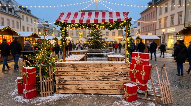Nostalgischer Marktstand mieten – Candy Bar &amp; Verkaufsstand für Hochzeit &amp; Event – Thumbnail 6