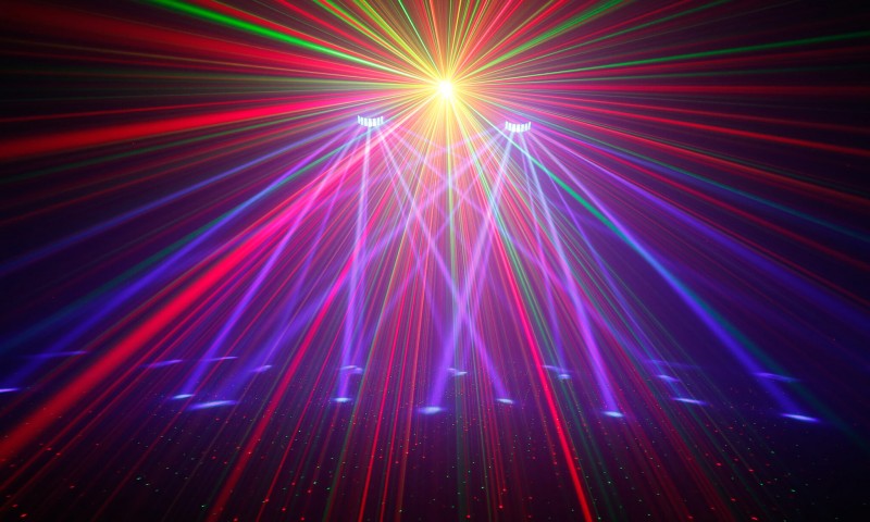 Partylicht-Komplettsystem mit 4 Scheinwerfern &amp; Sound-Steuerung, Stativ &amp; Musiksteuerung – 4