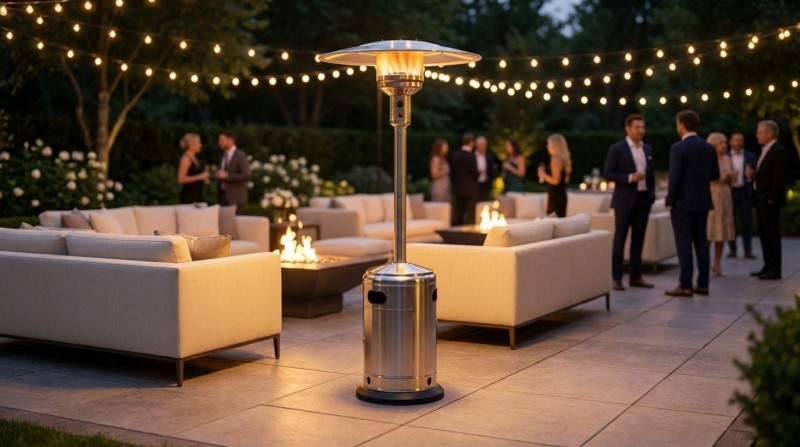 Premium Heizpilz mieten – ECO-Plus Terrassenstrahler (8 kW) für Event & Party – 4