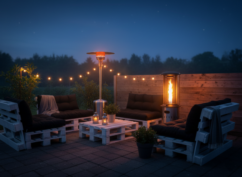 Premium Heizpilz mieten – ECO-Plus Terrassenstrahler (8 kW) für Event & Party – 5
