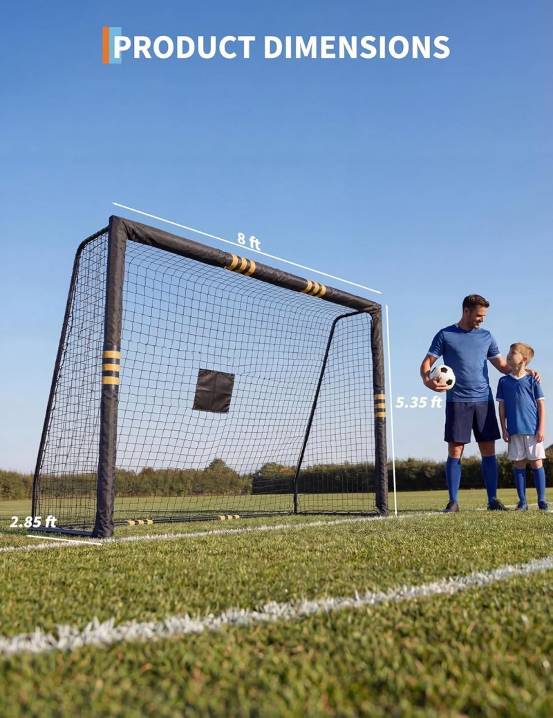 Fussballtore Outdoor Soccertor wetterfeste &amp; stoßdämpfendes Design Torwand für Kinder &amp; Erwachsene – 2