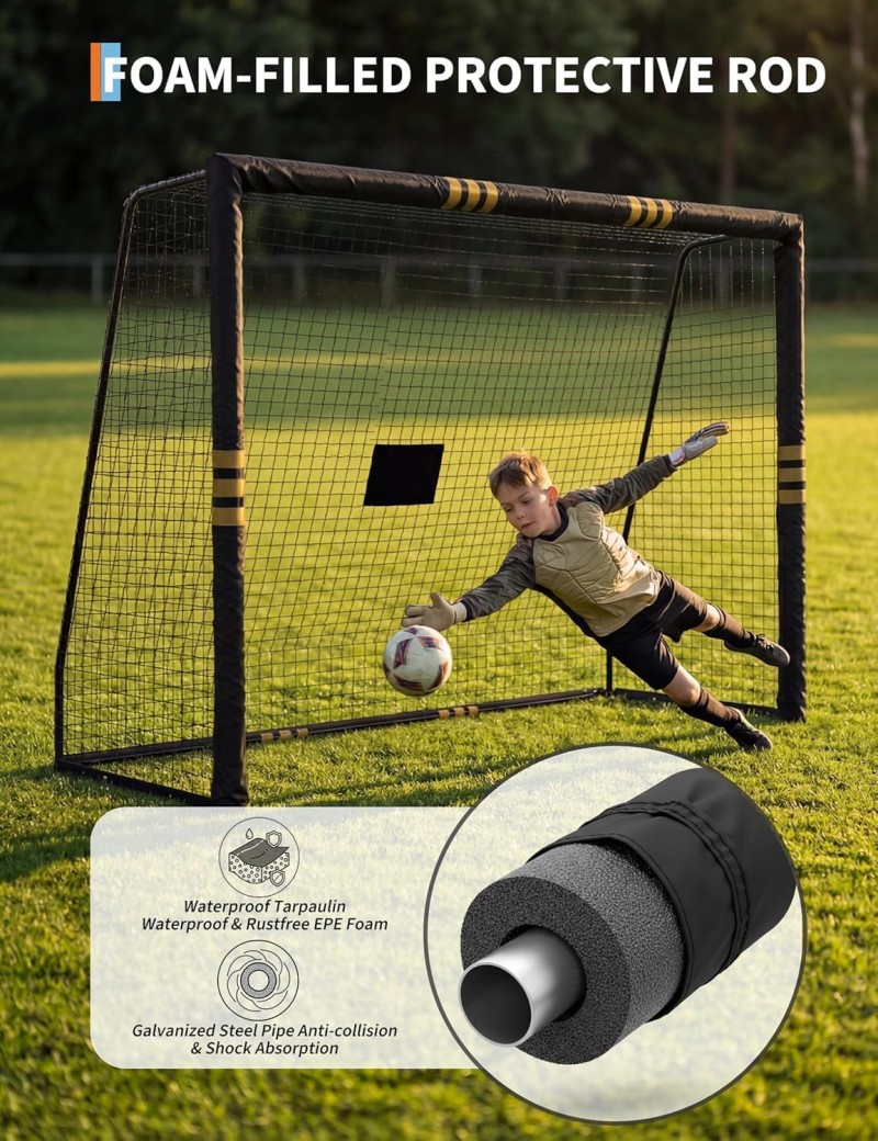 Fussballtore Outdoor Soccertor wetterfeste &amp; stoßdämpfendes Design Torwand für Kinder &amp; Erwachsene – 4