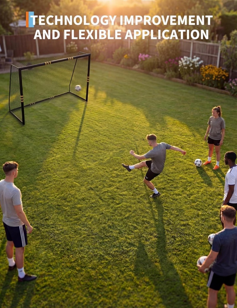 Fussballtore Outdoor Soccertor wetterfeste &amp; stoßdämpfendes Design Torwand für Kinder &amp; Erwachsene – Thumbnail 7