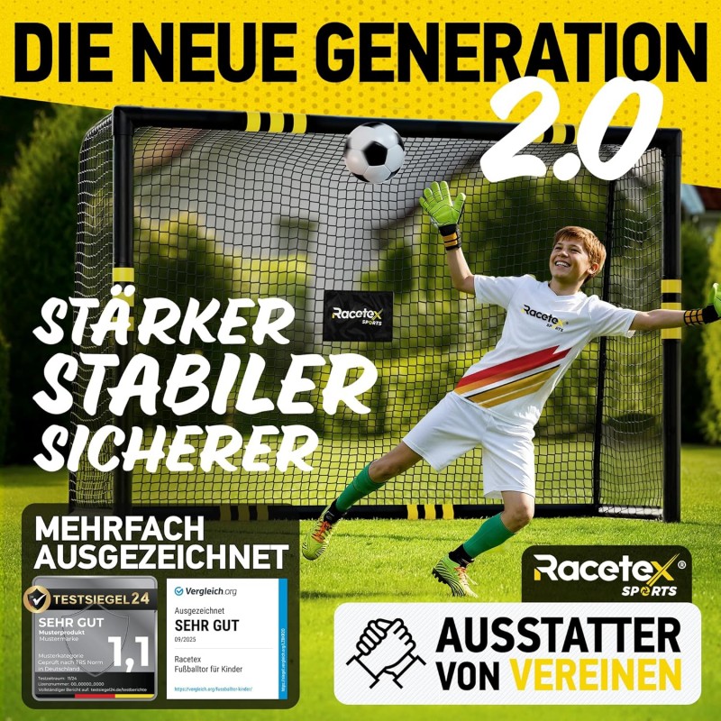 Fussball Tor für Garten Kinder und Erwachsene Fußballtor inkl. Erdanker optimalen Halt Fußballtor – 2