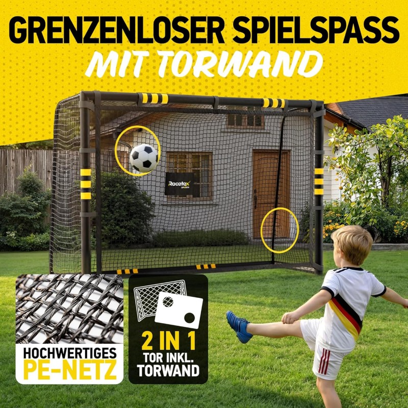 Fussball Tor für Garten Kinder und Erwachsene Fußballtor inkl. Erdanker optimalen Halt Fußballtor – 4