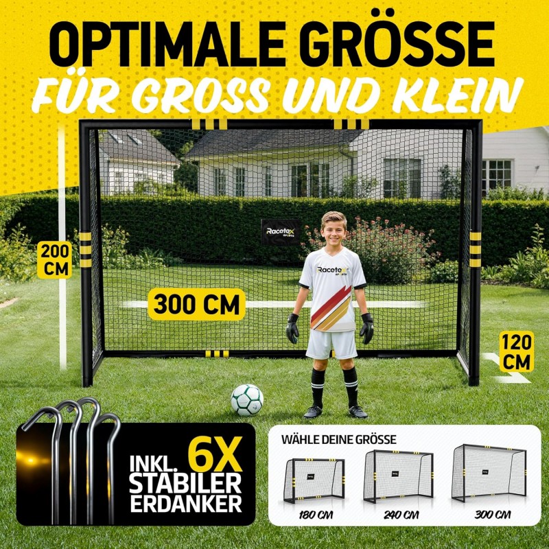Fussball Tor für Garten Kinder und Erwachsene Fußballtor inkl. Erdanker optimalen Halt Fußballtor – Thumbnail 6