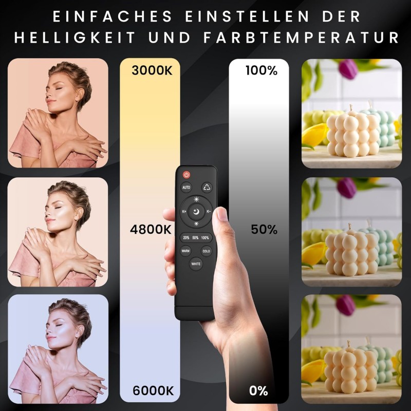 Fotostudio Set Studiolicht Fotostudiobeleuchtung Fotolicht Fotobeleuchtung 48 Watt 2 Softbox 70 x 50 – 3
