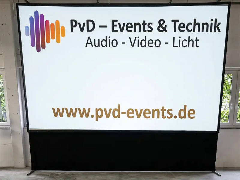 Profi Rahmenleinwand 3m | 16:9 Format | Event-Projektion