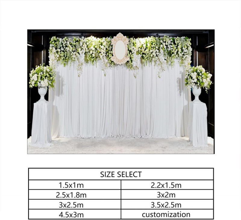 Vinyl Foto Hintergrund 3 x 2 m schöne Blumen für Hochzeitsszene Fotografie Photo Booth Urlaub Party  – 5