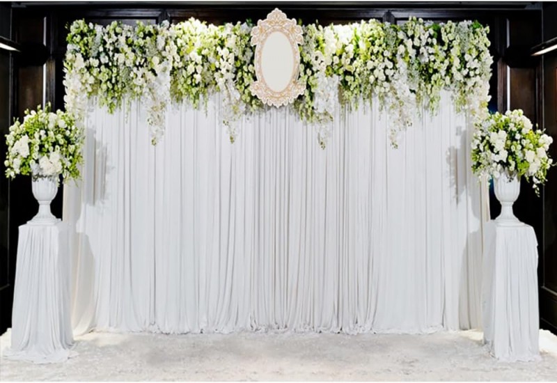 Vinyl Foto Hintergrund 3 x 2 m schöne Blumen für Hochzeitsszene Fotografie Photo Booth Urlaub Party