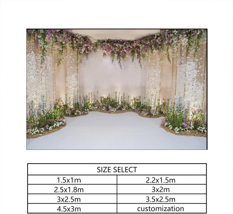 Bühnendekoration Hintergrund 3 x 2m Blumen Fotografie Hochzeit Fotoshooting Portraitfotos Fotostudio – 4