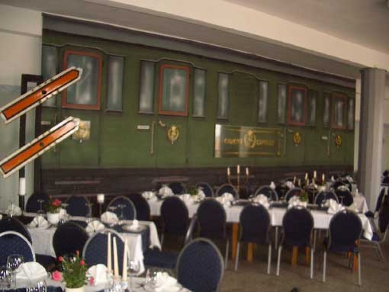 Eisenbahn Orientexpress Kulisse, Bahnhof,Zug,Lok,Gleis – 2