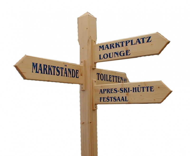Wegweiser aus Holz – 2