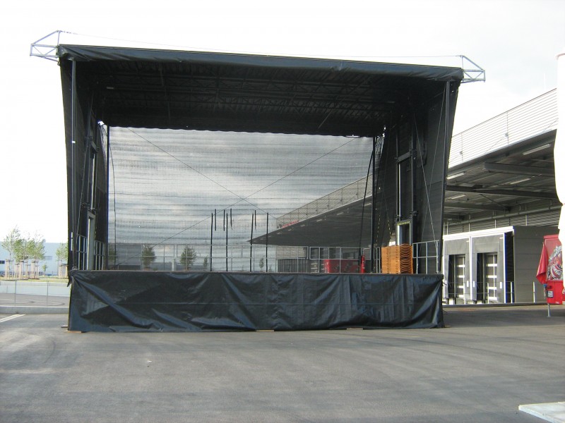 Mobile Show - Bühne 80m²-140m²  - Bühnensystem "Smart Stage"  für Stadtfest, Kundgebung, Präsentatio