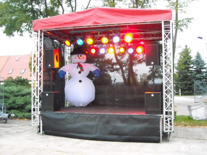 Bühne mit Sattel Dach 4x3 - 12m² für kleine Stadtfest, Präsentation, Events etc. – 5