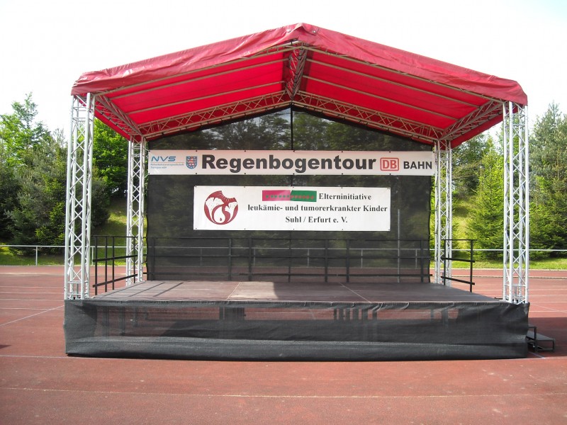 Bühne 6x4 - 24m² für Stadtfest, Kundgebung, Präsentation, Roadshow, Events, Festivals u Konzert