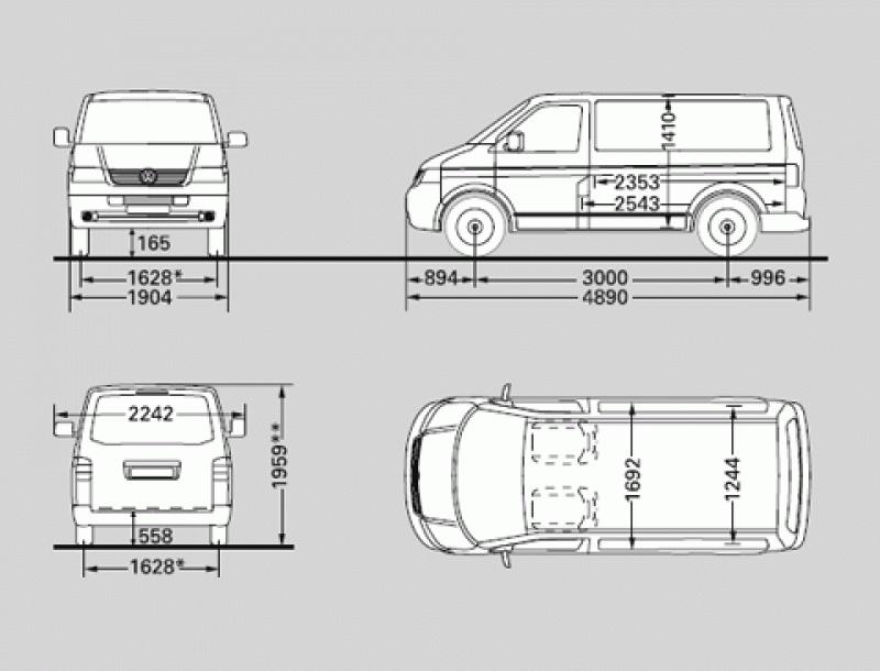 VW T6 Transporter mit langem Radstand – 2