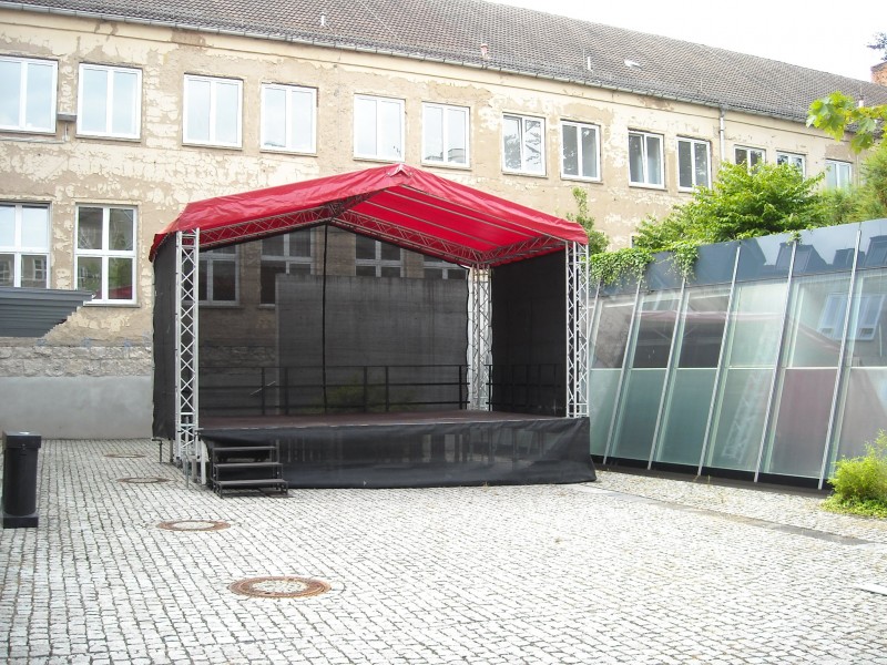 Bühne mit Sattel Dach 6x4-24m² für Stadtfest, Kundgebung, Präsentation, Roadshow, Events &amp; Konzerte – 4