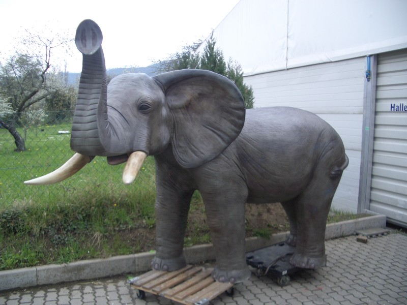 XL Elefant Deko-Figur, Elefantenbulle, Tier, Wildtier, Afrika, Asien, Zoo, Zirkus, Cirkus, Circus, 