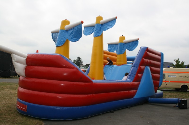 Piratenschiff Hüpfburg / Springburg / Sprungkissen / Luftkissen / Boot / Schiff – 2