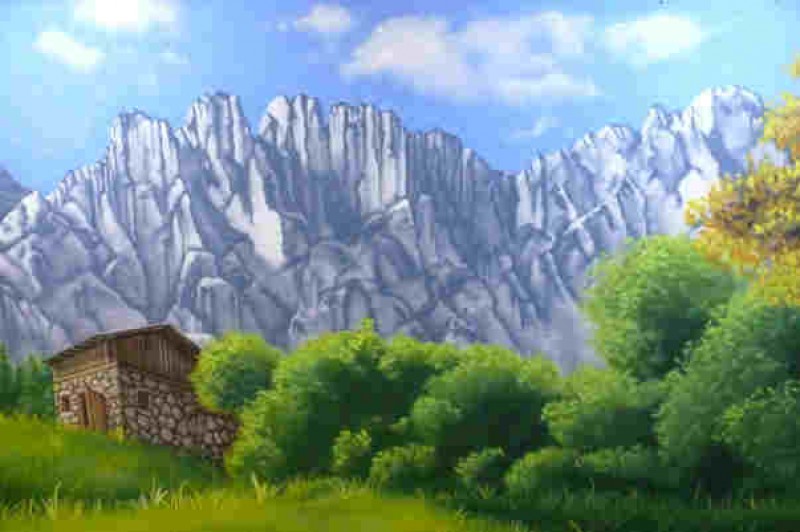 Bühnenbild Alpen , Alpenlandschaft – 2