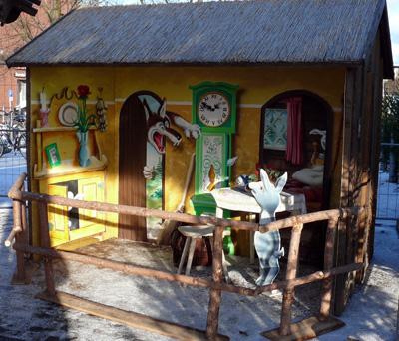 Märchenszene Wolf und die 7 Geißlein , Märchen Dekoration , Weihnachten – 3