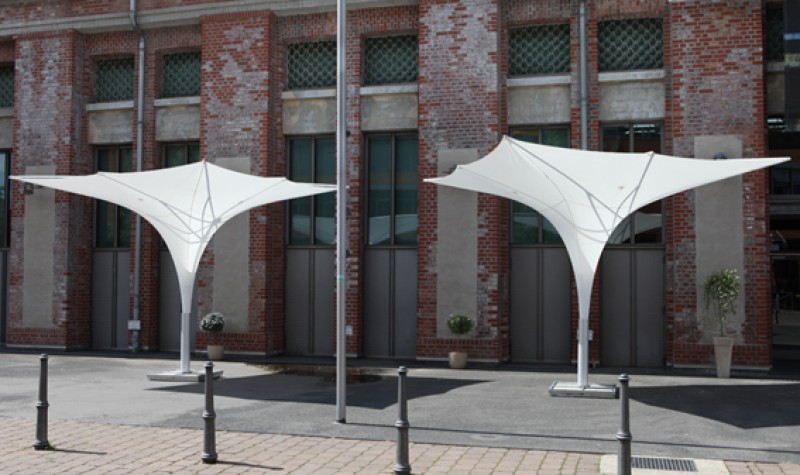 Trichterschirm, Tulpenschirm, Sonnenschirm, Designschirm