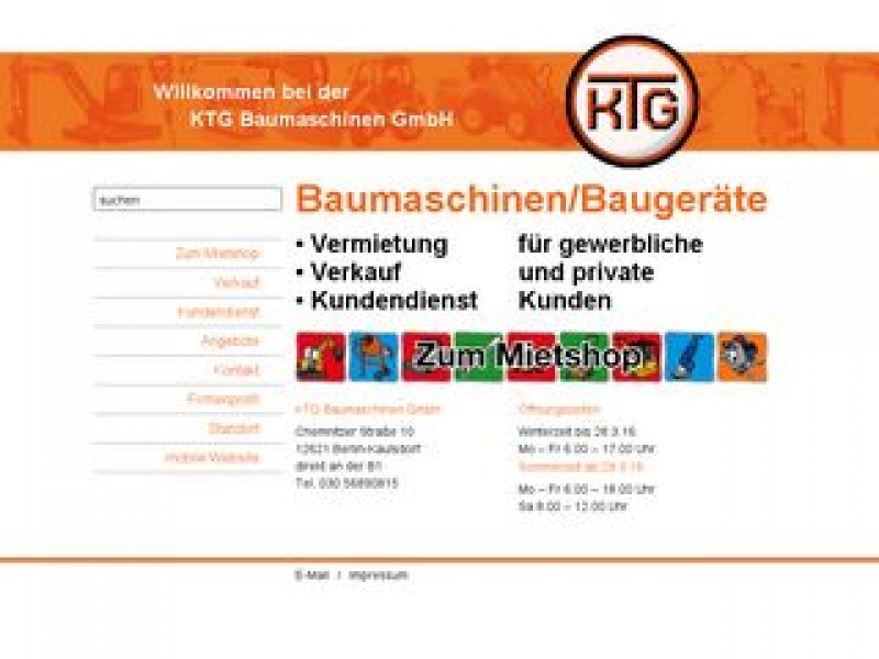KTG Baumaschinen GmbH Logo