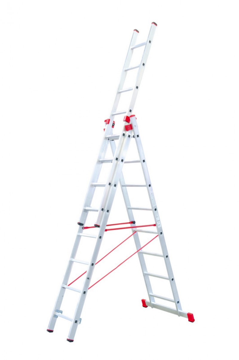 ALU-Allzweckleiter 3 x 10 Stufen (Leiter/ Anlegeleiter ...