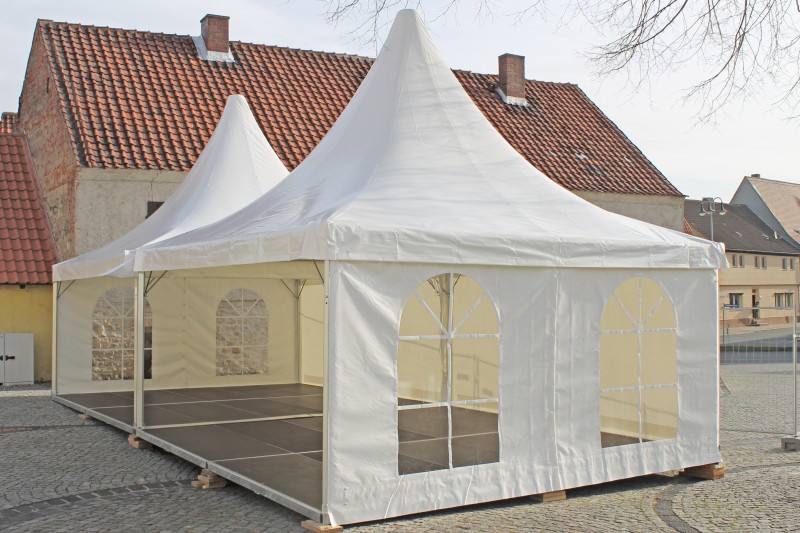 Partyzelt Pagode Pavillon PagodenZelt 5x5m mit Boden