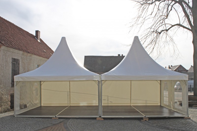 Partyzelt Pagode Pavillon PagodenZelt 5x5m mit Boden