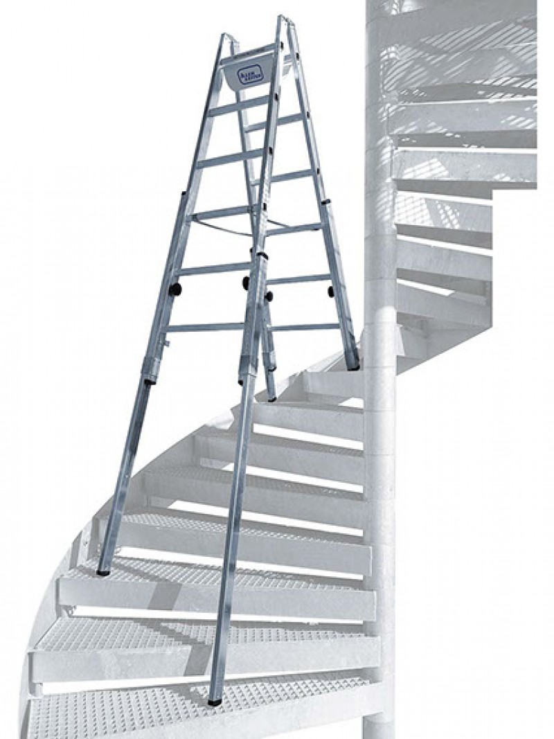 Iller Treppenhausleiter "Multilift" Alu blank, 7sprossig