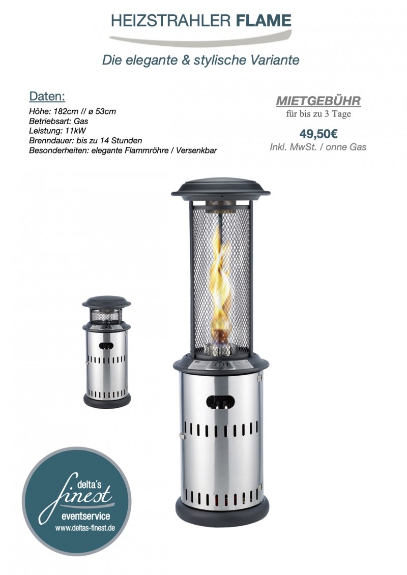 Heizstrahler, Gasheizstrahler, Gasheizstrahleraufsatz, Heizpilz